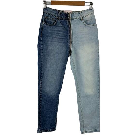 Revice Yin Yang High Waisted Two-Tone Crop Jeans Tokyo Wash Size 27 - Picture 2 of 16